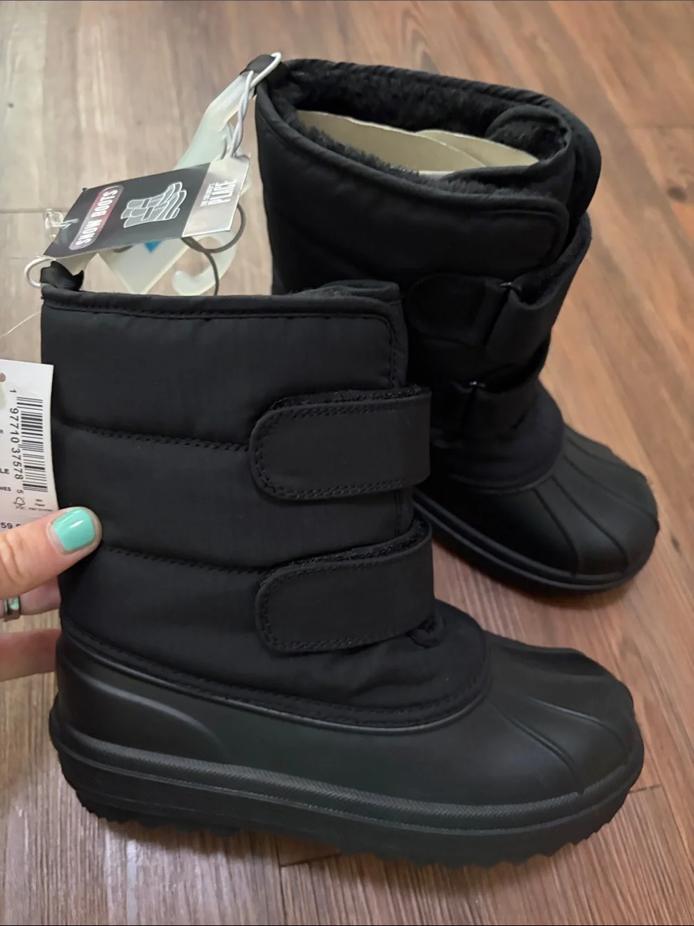 THE CHILDREN PLACE Kids All Weather Boots - Black,Sz.1!NWT